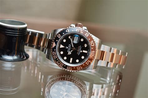 rolex gmt master 2 two tone|root beer Rolex 2022.